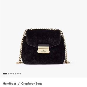 Carey faux fur micro crossbody Kate Spade